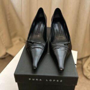 Pura Lopez Kitten Heel Pumps
